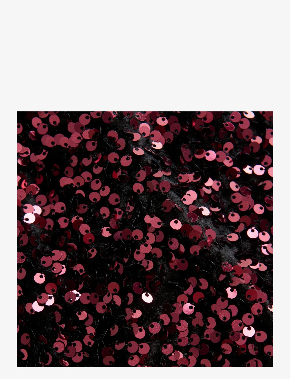 Creamie - Skirt Velour Sequins - korte nederdele - vineyard wine - 3