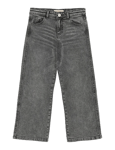 Creamie Jeans Denim Wide Fit - Hosen mit weitem Bein - LIGHT GREY DENIM / grey