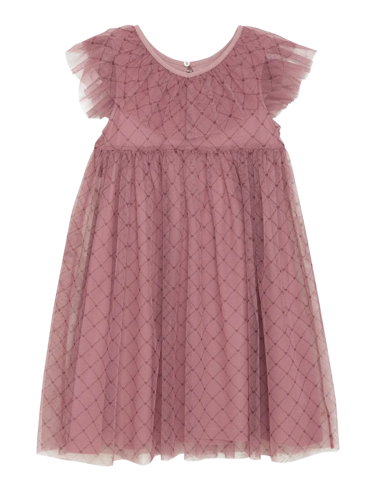 CREAMIE Kleid Heart Mesh Pink - 122 - Kinder