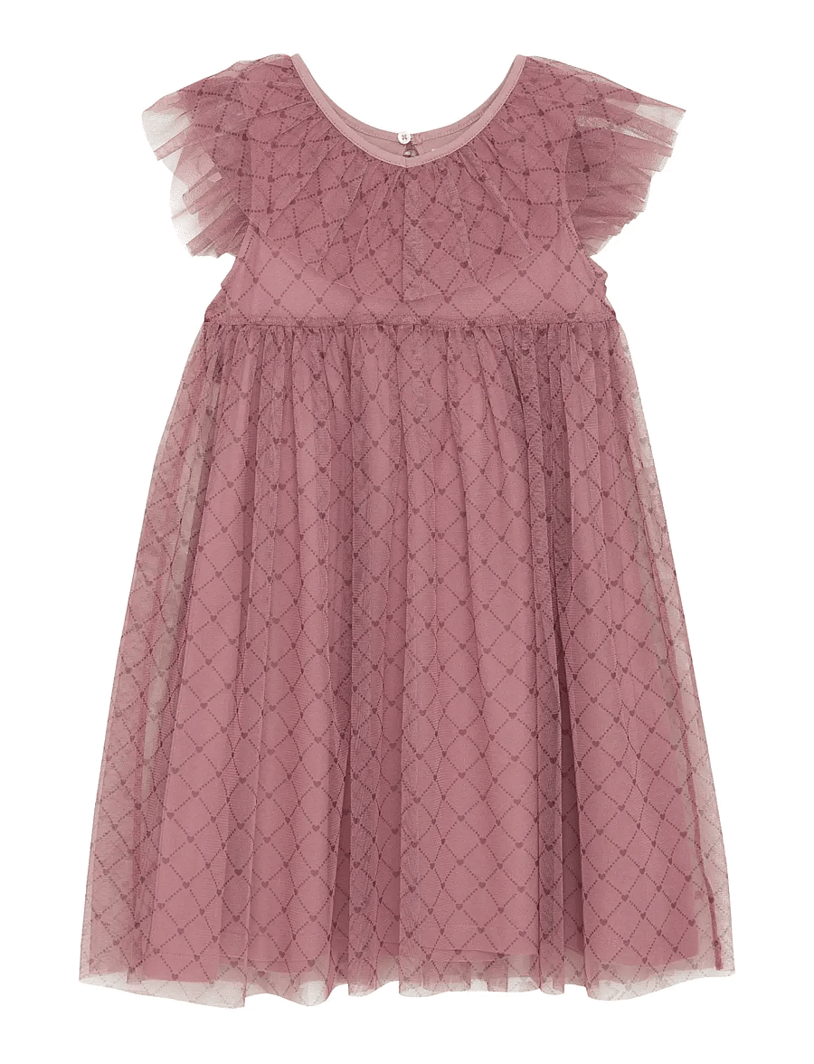 Creamie - Dress Heart Mesh - casual jurken zonder mouwen - woodrose - 1