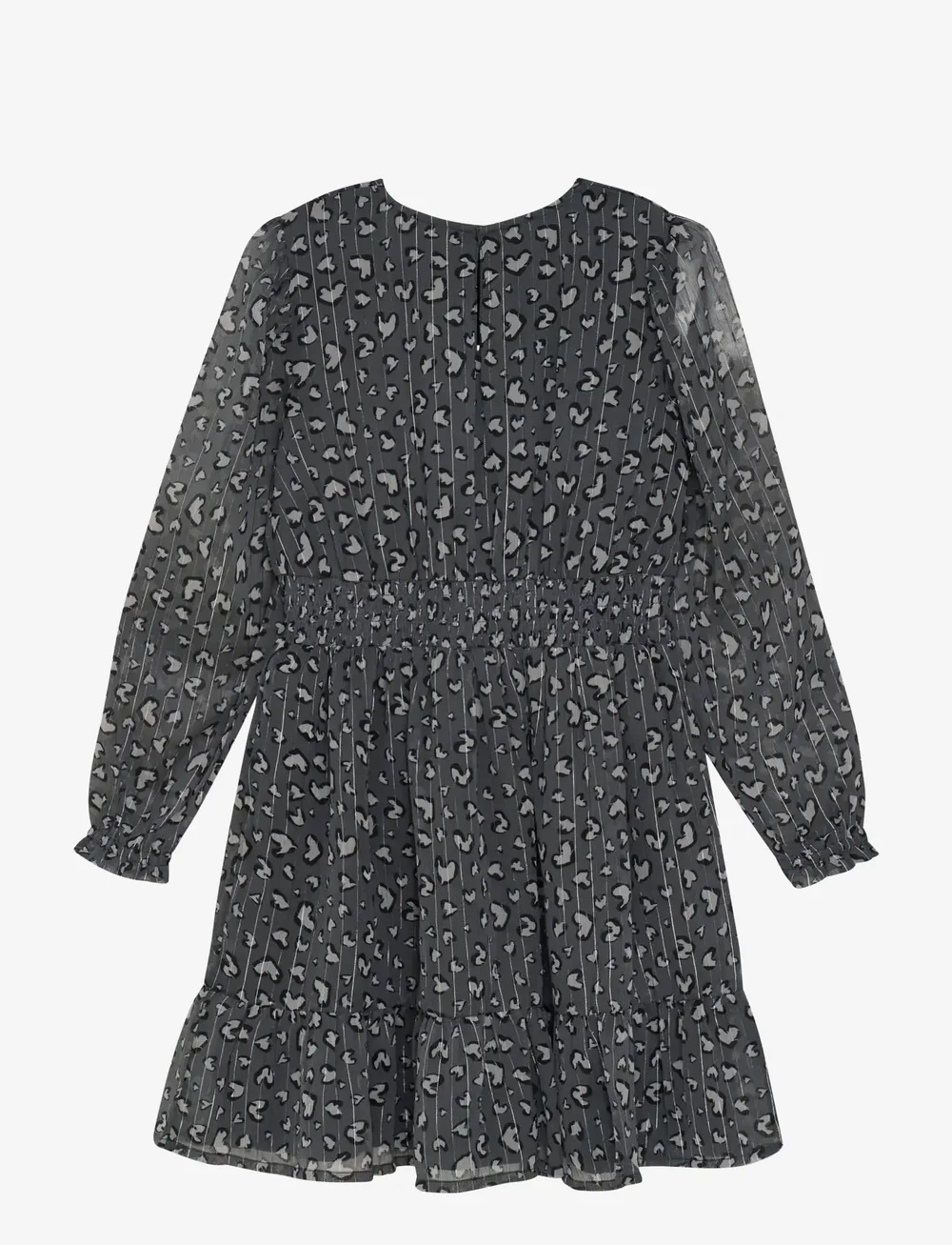 Creamie - Dress Leo Dot - långärmade vardagsklänningar - iron gate - 1