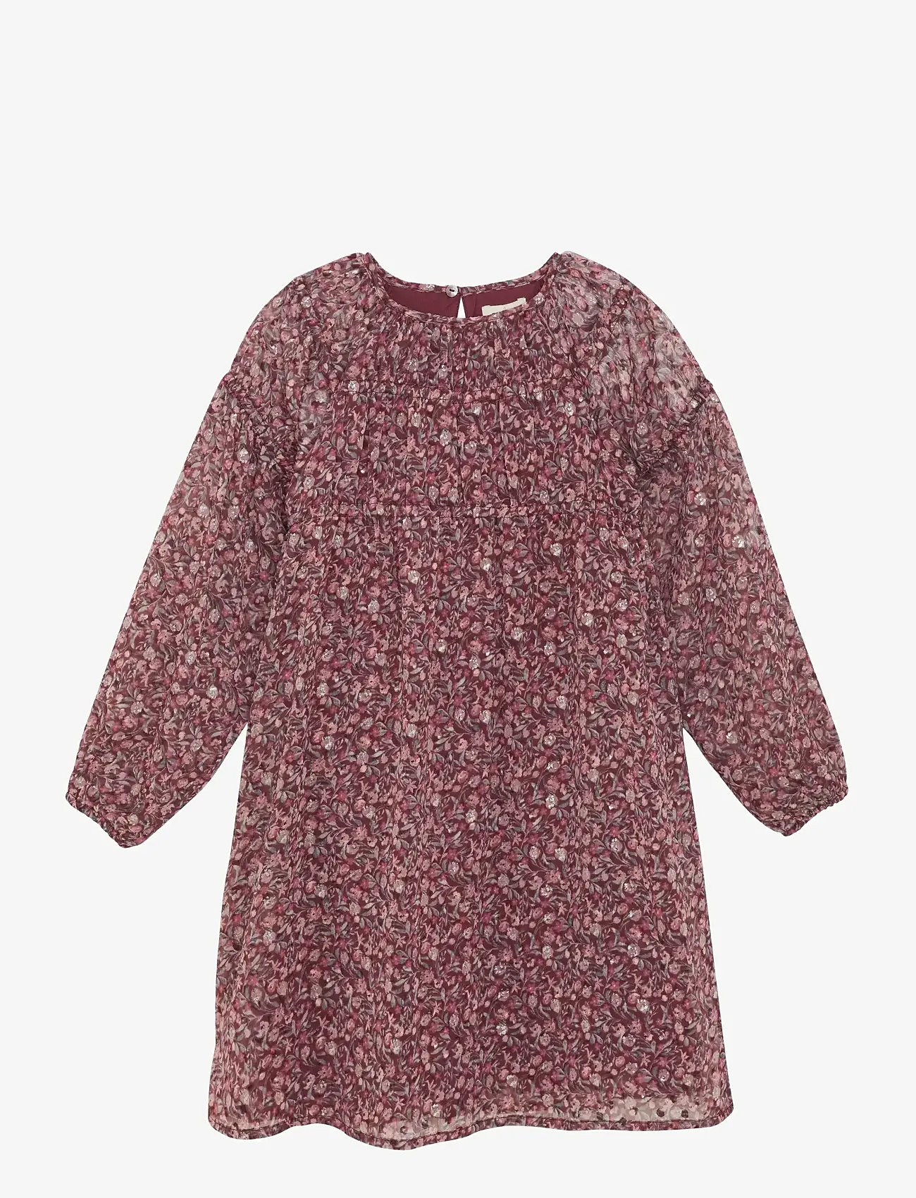 Creamie - Dress Dobby - langærmede hverdagskjoler - vineyard wine - 1