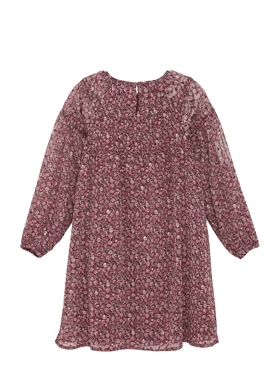 Creamie - Dress Dobby - laisvalaikio suknelės ilgomis rankovėmis - vineyard wine - 2