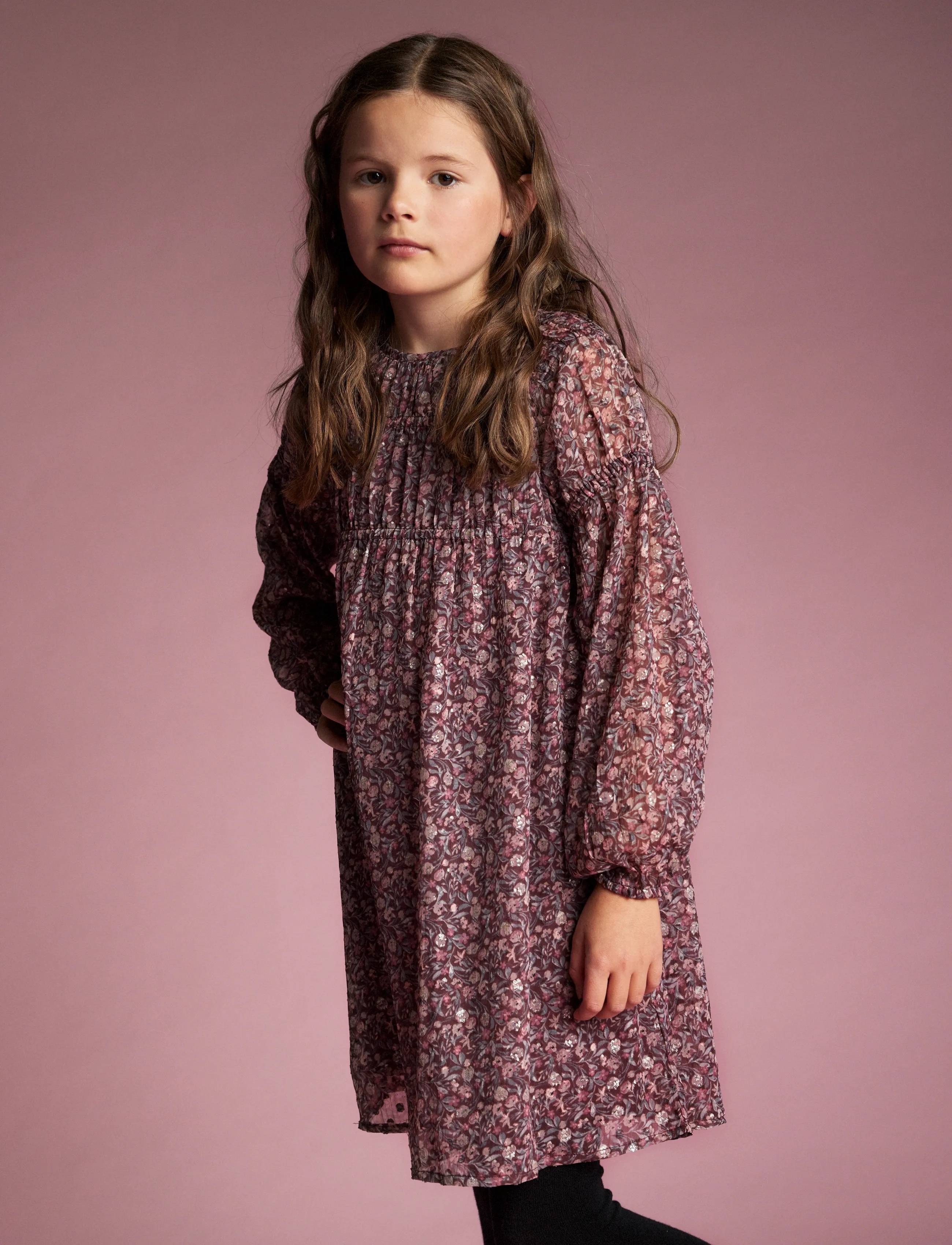 Creamie Dress Dobby, 104, Burgundy, Fritidskjoler > Fritidskjoler Med Lange Ærmer, Børn