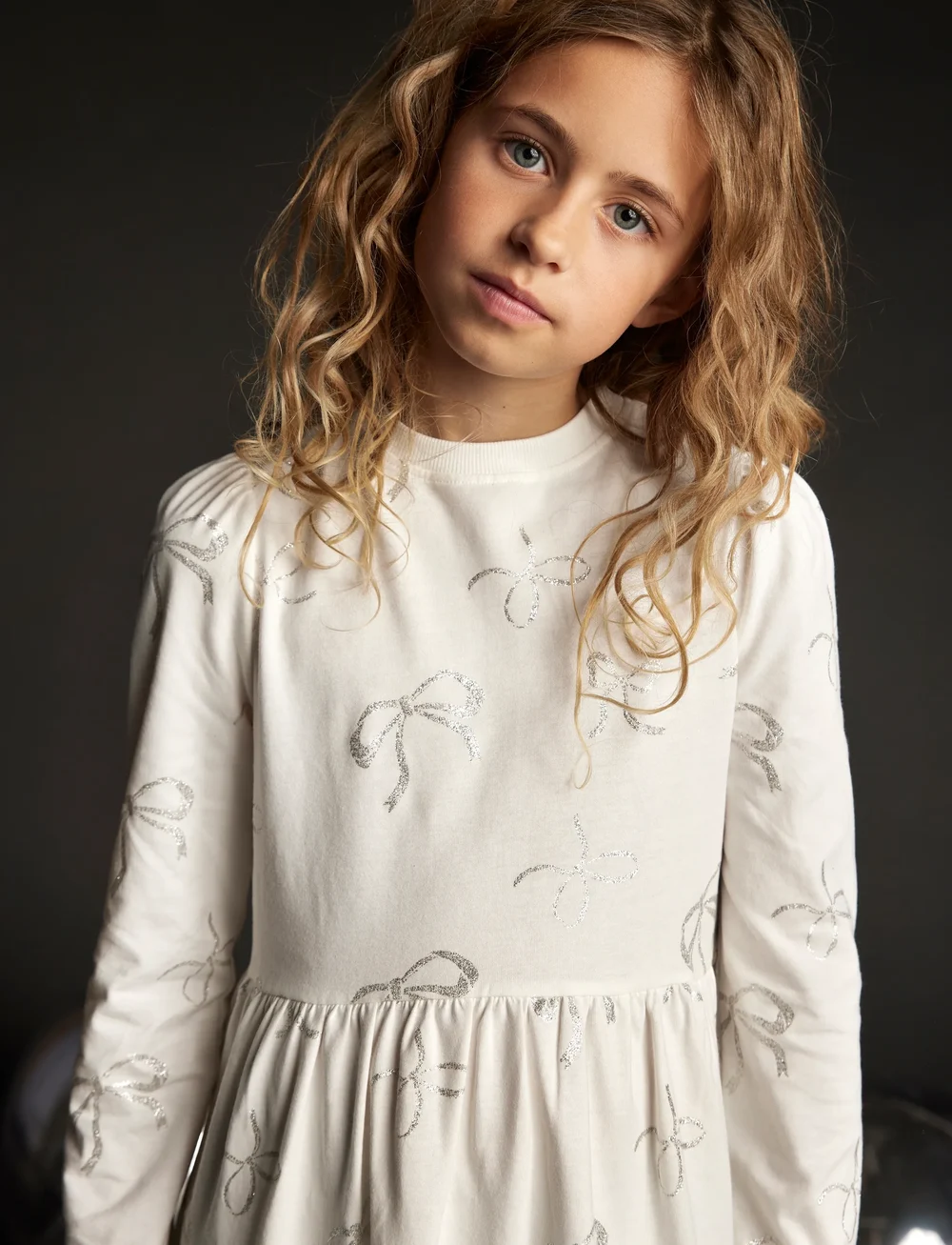 Creamie - Dress Jersey - langärmelige freizeitkleider - cloud - 0