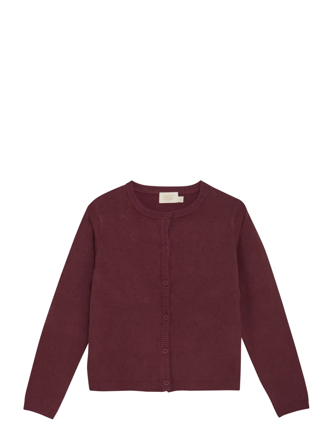 CREAMIE Cardigan Pointelle Rot - 104 - Kinder