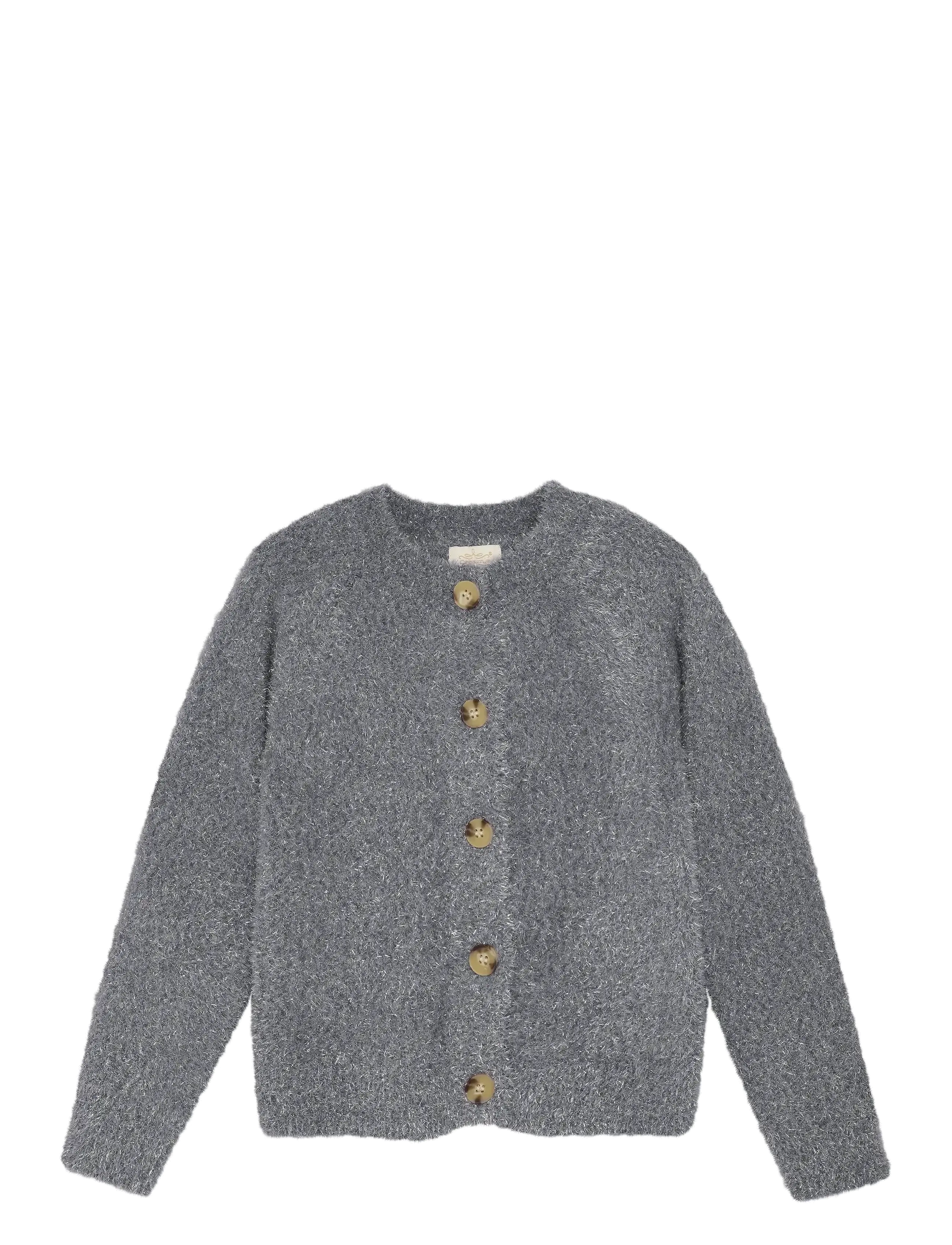 CREAMIE Cardigan Knit Glitter Grau - 110N - Kinder
