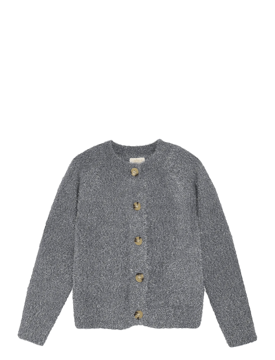 Creamie - Cardigan Knit Glitter - cardigans - iron gate - 1