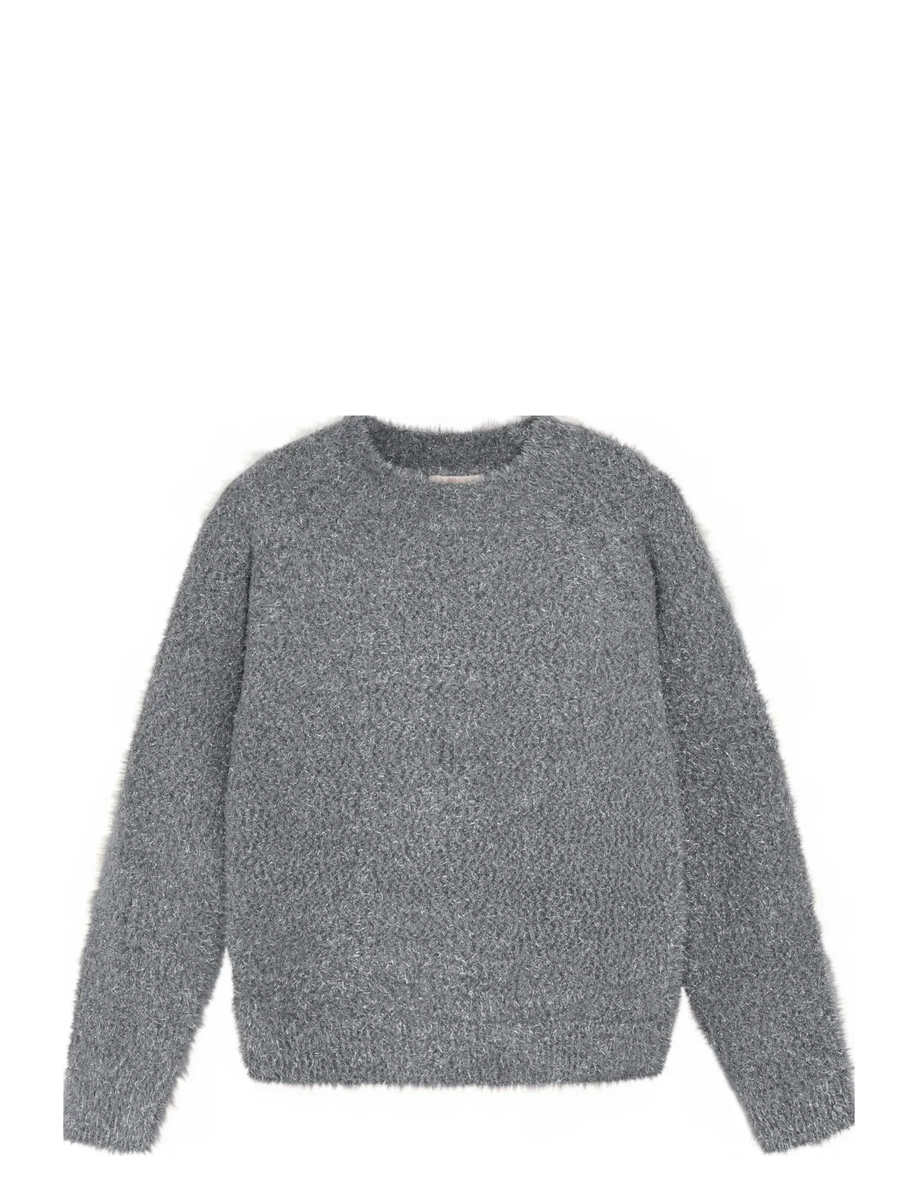Creamie Pullover Knit Glitter, 110N, Knitwear, Grau - Pullovers, Kinder