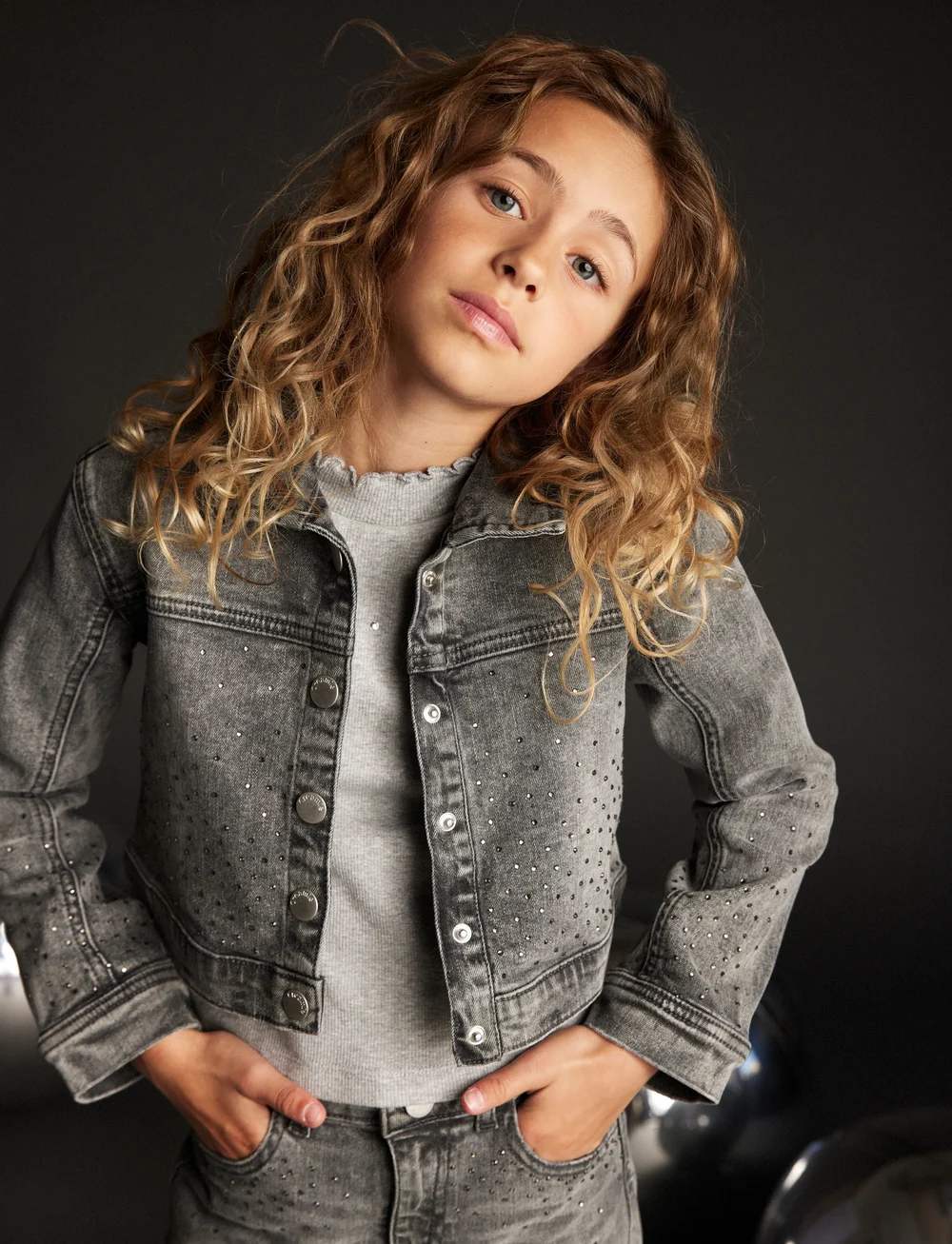 Creamie - Jacket Denim - jeansjacken - light grey denim - 4