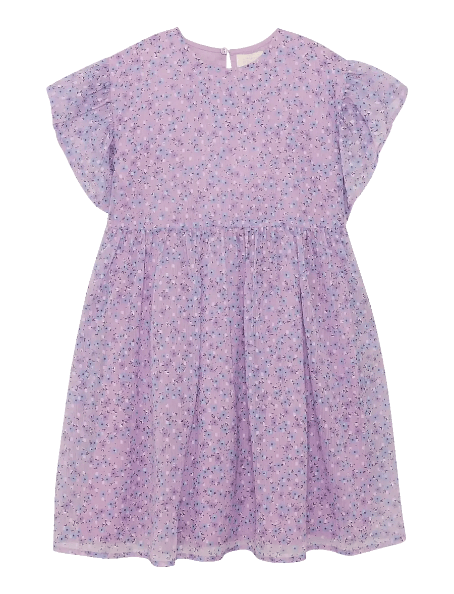 Creamie - Dress Flower Dobby - lühikeste varrukatega vabaajakleidid - lavender frost - 0