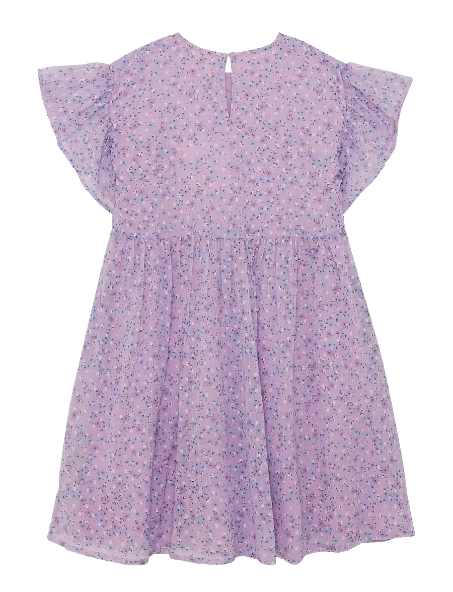 Creamie - Dress Flower Dobby - lühikeste varrukatega vabaajakleidid - lavender frost - 1