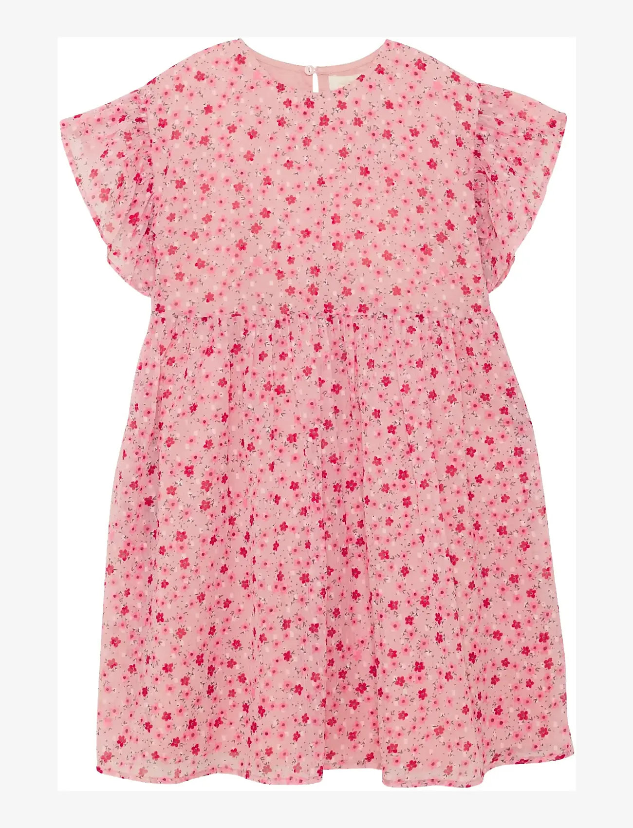 Creamie - Dress Flower Dobby - lühikeste varrukatega vabaaja kleidid - rose smoke - 1