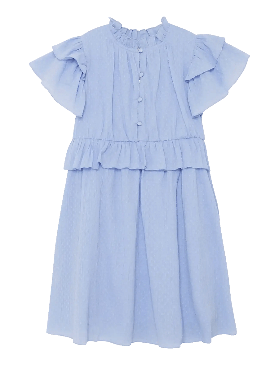Creamie - Dress Dobby - kortærmede hverdagskjoler - blue lustre - 1