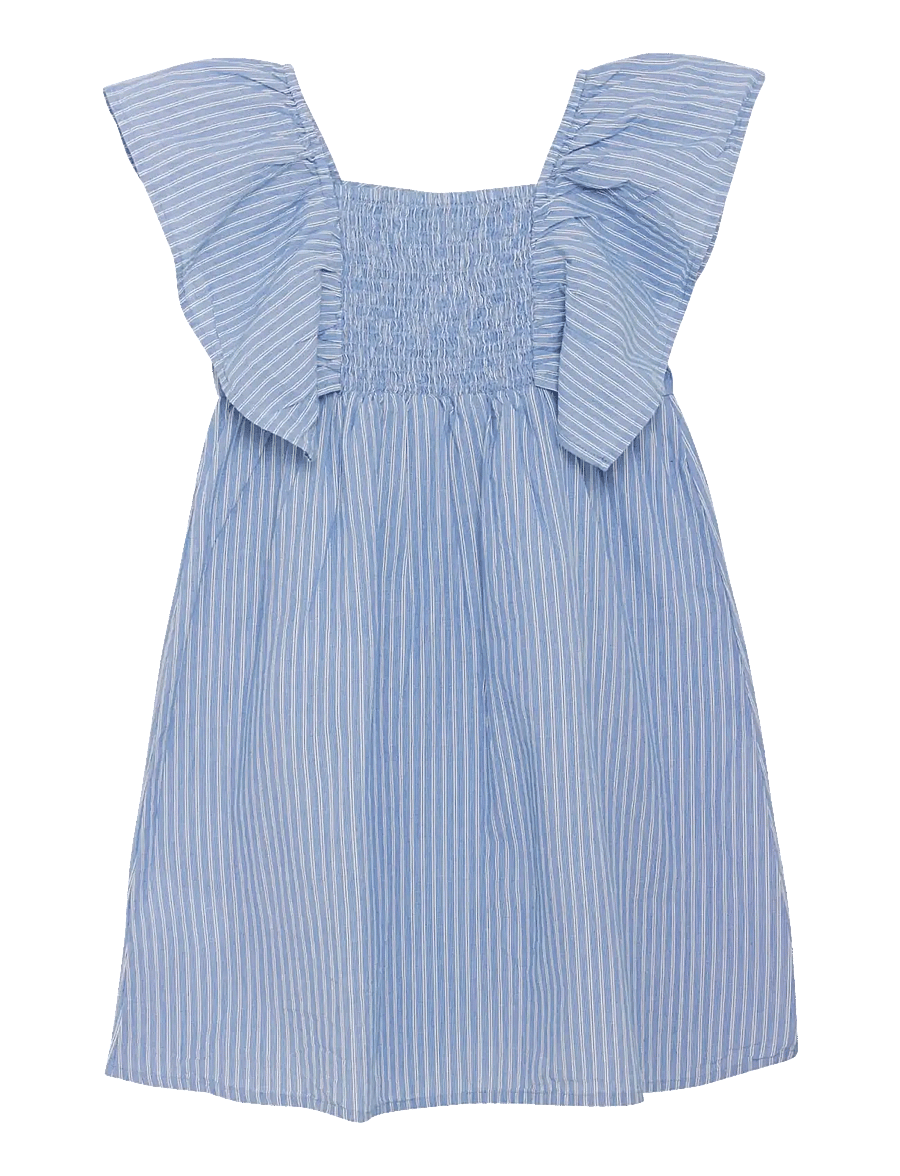 Creamie - Dress Woven Stripe - lühikeste varrukatega vabaaja kleidid - blue lustre - 2