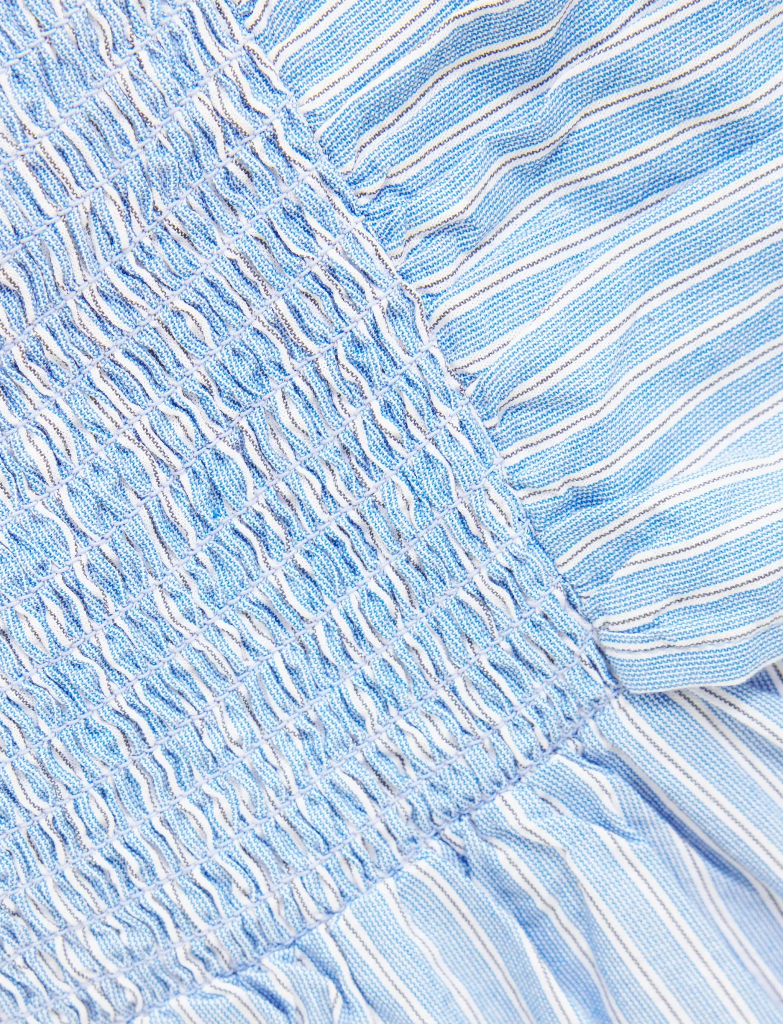 Creamie - Dress Woven Stripe - lühikeste varrukatega vabaaja kleidid - blue lustre - 4