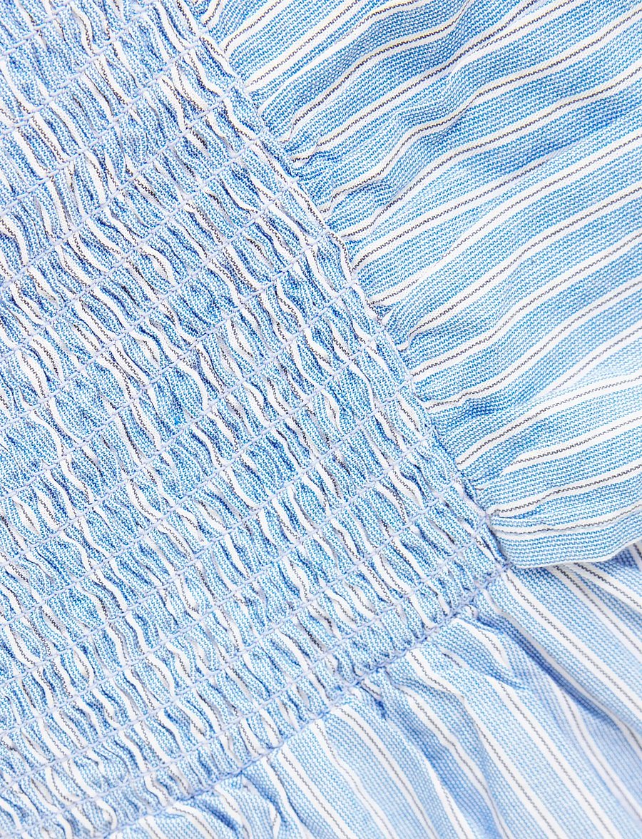 Creamie - Dress Woven Stripe - lühikeste varrukatega vabaaja kleidid - blue lustre - 4