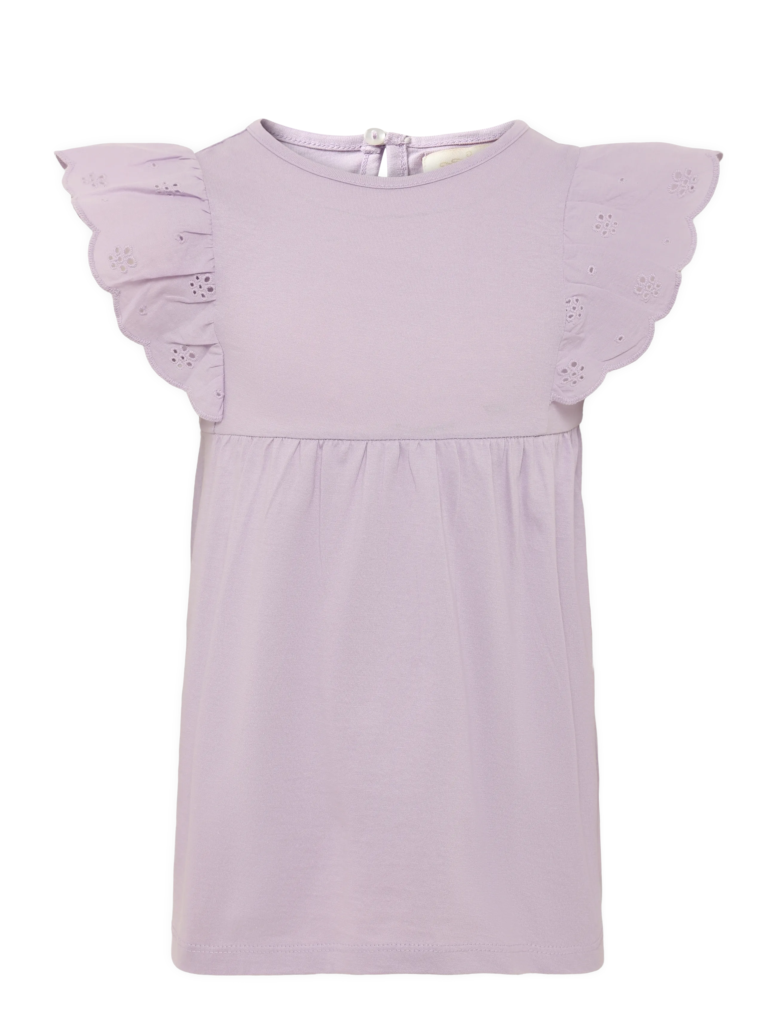 Creamie Dress Jersey, Børn, Flæseærmet Jersey Kjole, Lila, Str: 128