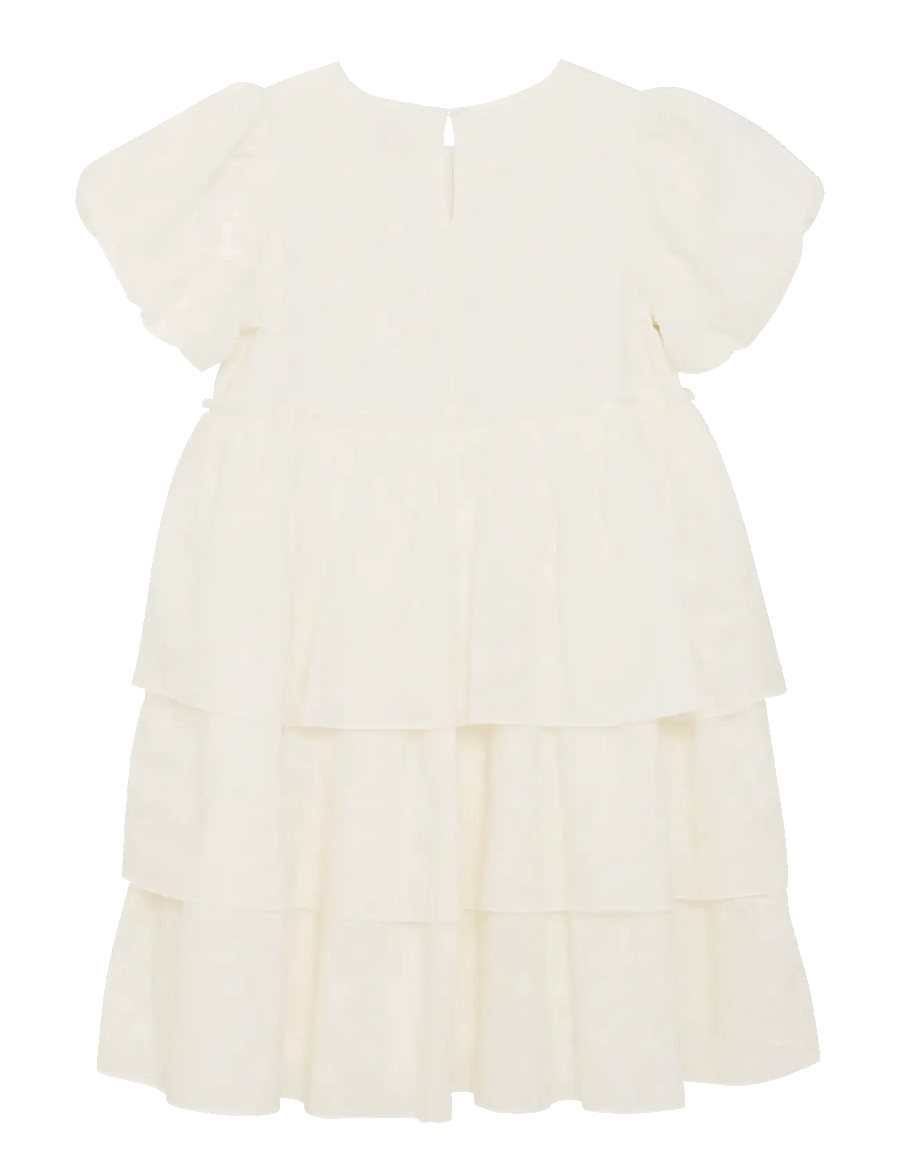 Creamie - Dress Embroidery - short-sleeved casual dresses - cloud - 1