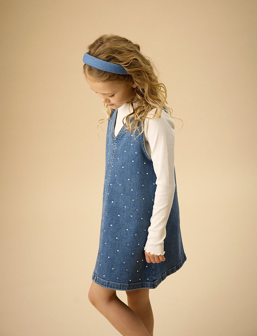 Creamie - Spencer Denim Rhinestones - Ärmellose freizeitkleider - blue denim - 0