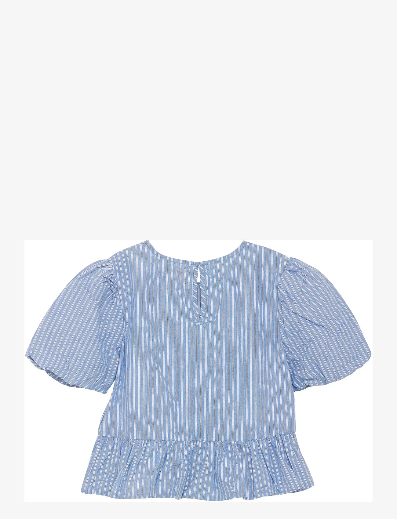 Creamie - Top Woven Stripe - blouses & tunics - blue lustre - 2