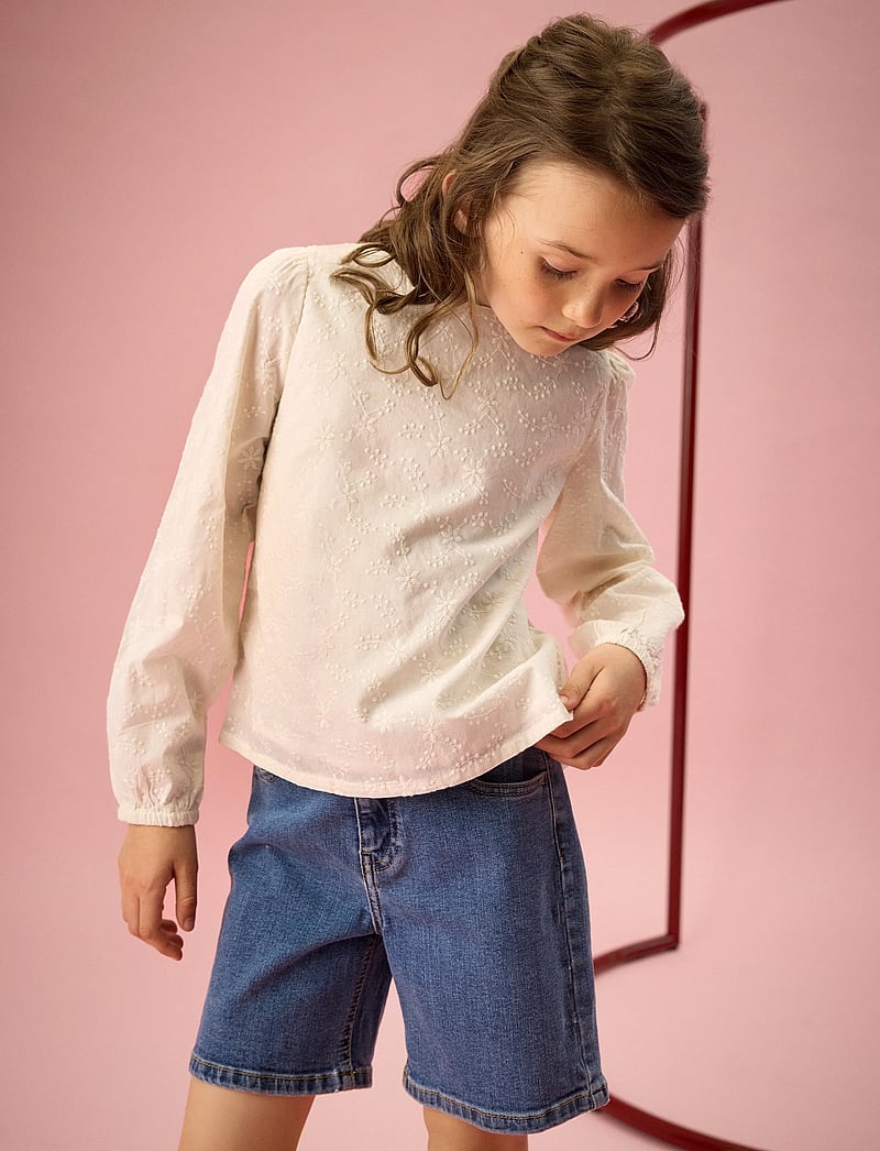 Creamie - Blouse Embroidery - blouses & tunics - cloud - 0