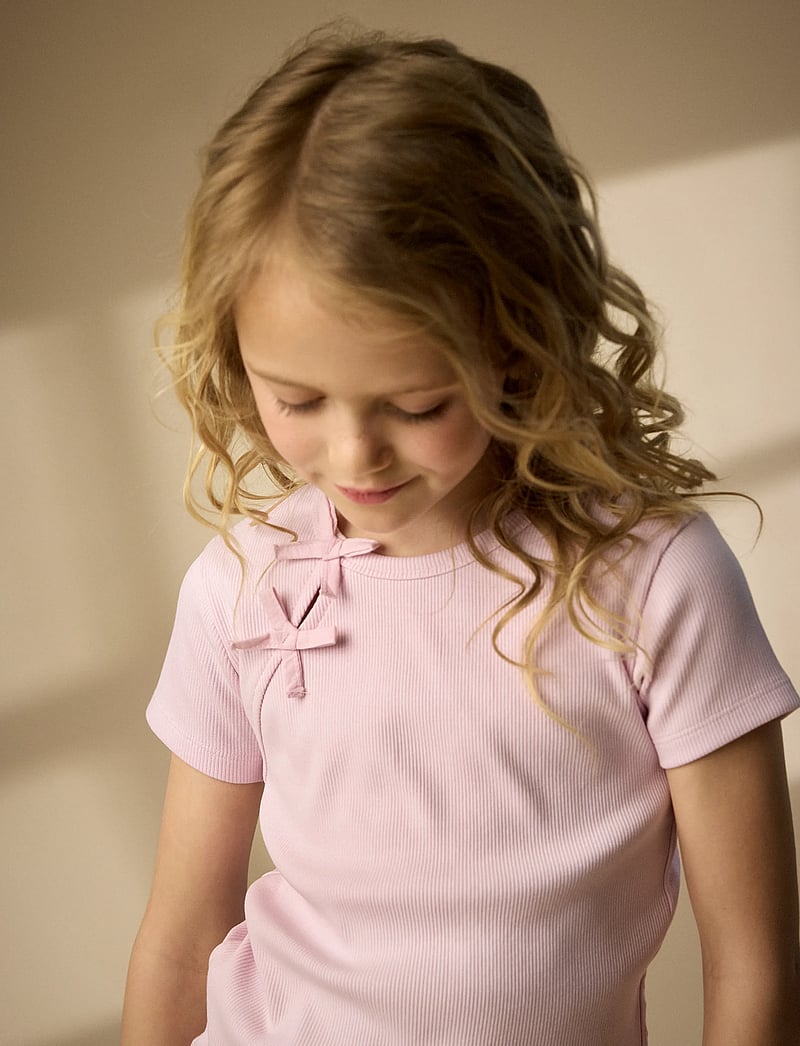 Creamie - T-shirt SS Rib - kortærmede t-shirts - rose pink - 0