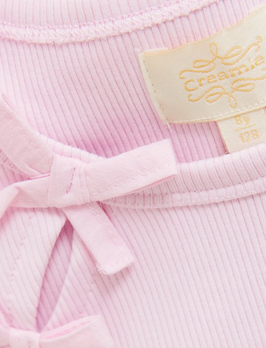 Creamie - T-shirt SS Rib - kortärmade t-shirts - rose pink - 3