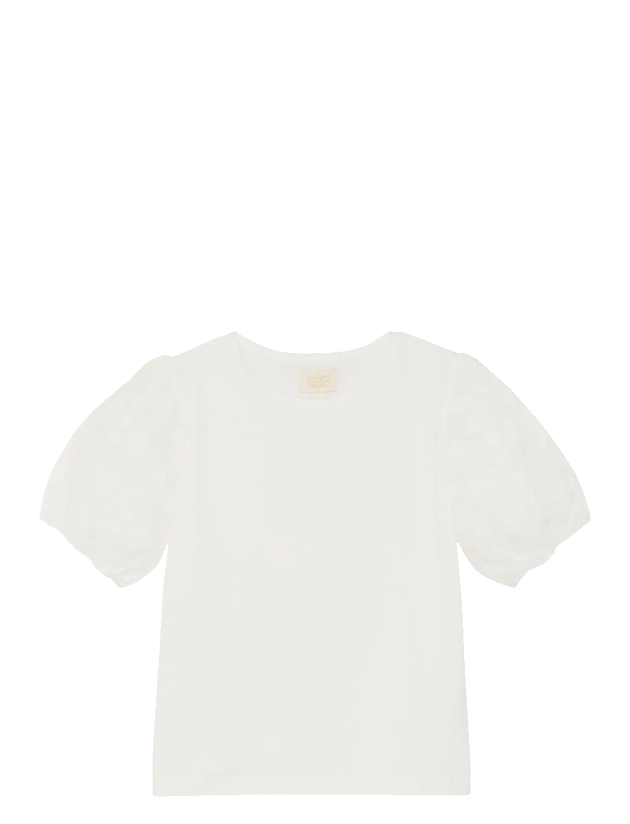Creamie - T-shirt SS Embroidery - lühikeste varrukatega t-särgid - cloud - 0