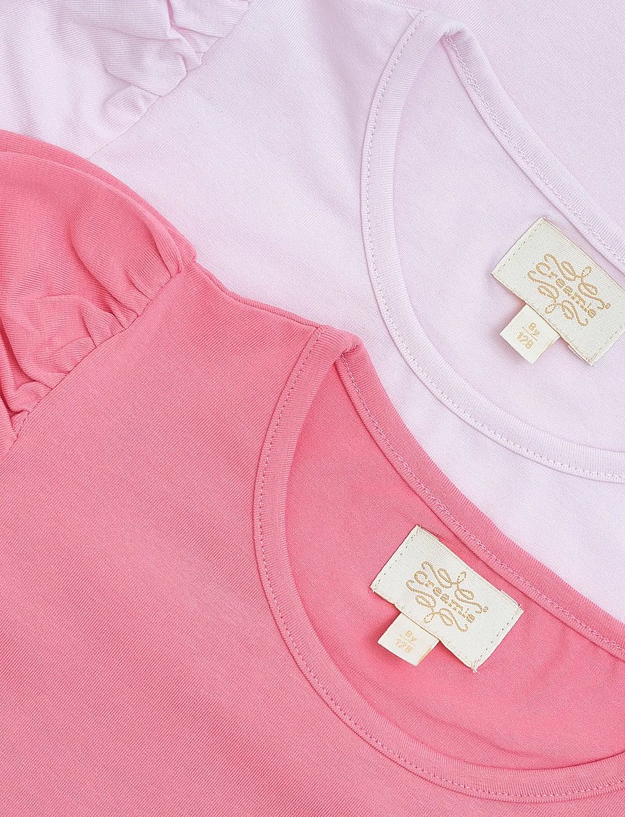 Creamie - T-shirt SS 2-Pack - kortärmade - rose pink - 4