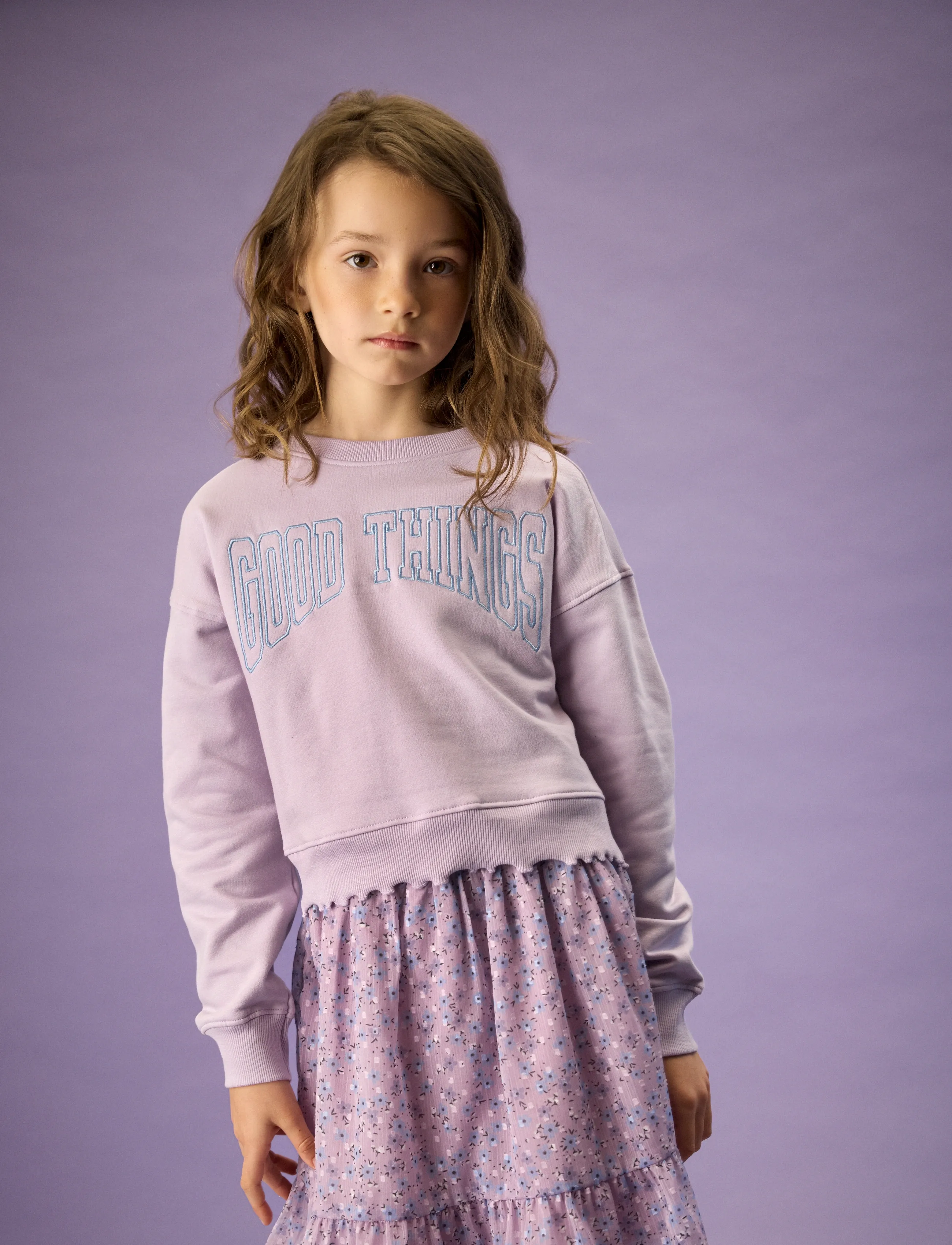 Creamie Sweatshirt, 98, Purple, Sweatshirts & Hættetrøjer > Sweatshirts, Børn