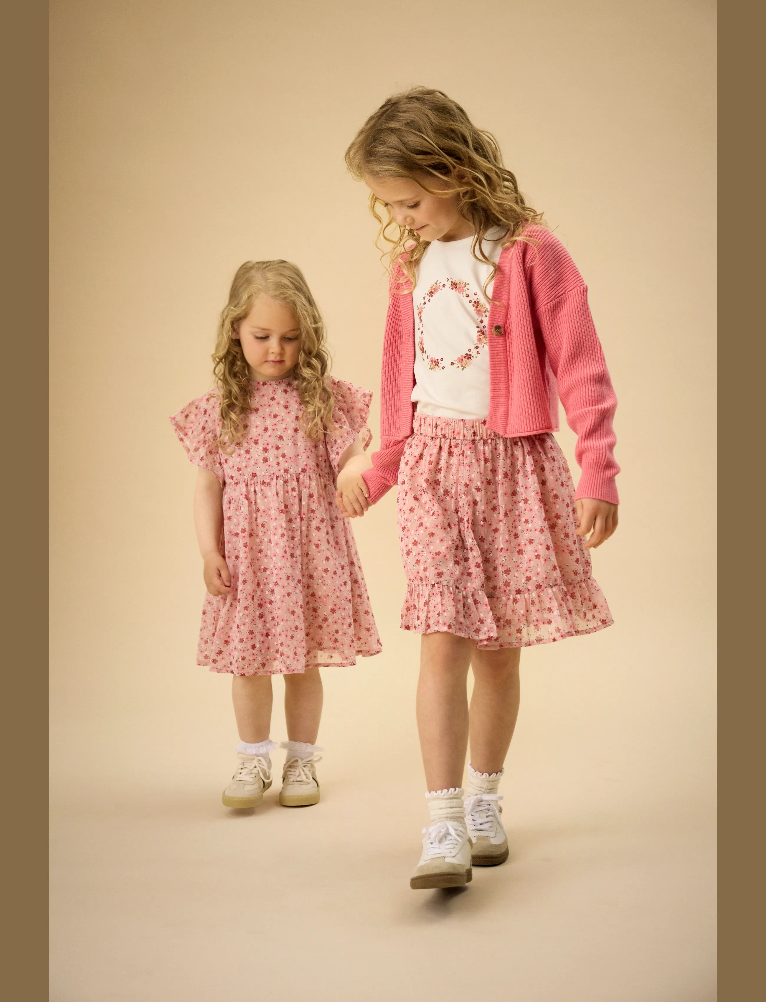 Creamie Cardigan Knit, 134, Knitwear, Rosa - Cardigans, Kinder