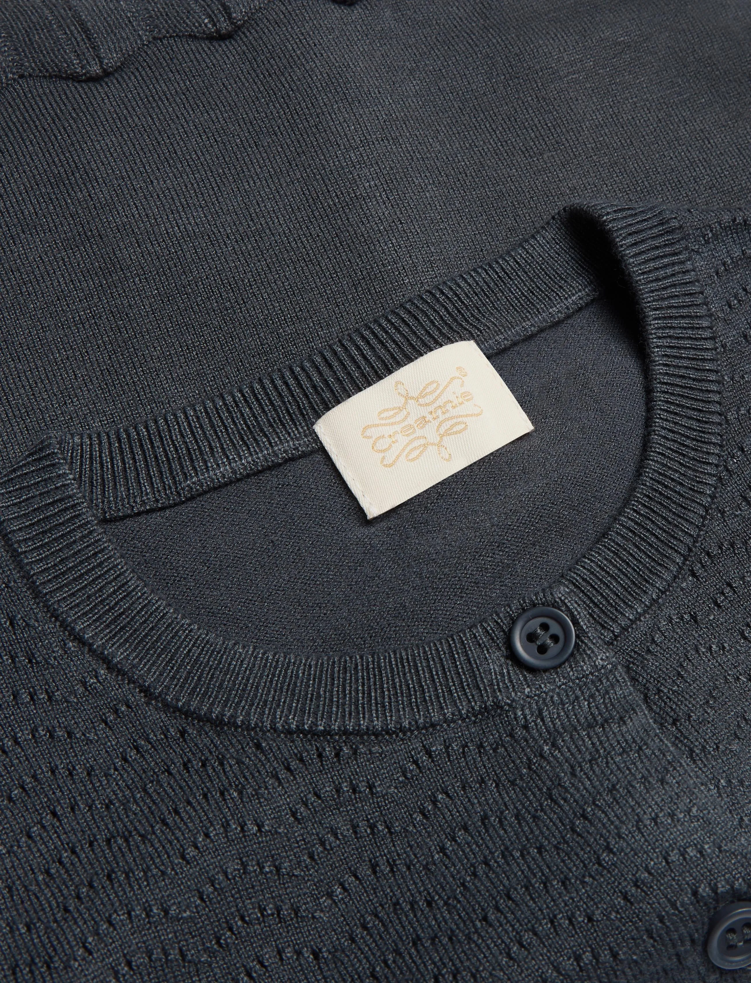 Creamie - Cardigan Pointelle - cardigans - black oyster - 2