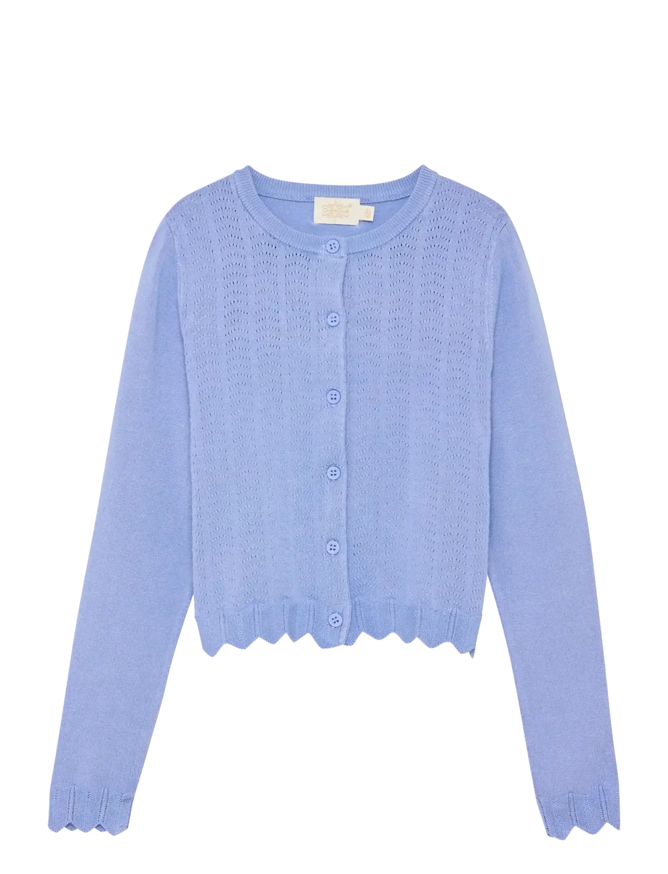 Creamie Cardigan Pointelle, 98, Knitwear, Blau - Cardigans, Kinder