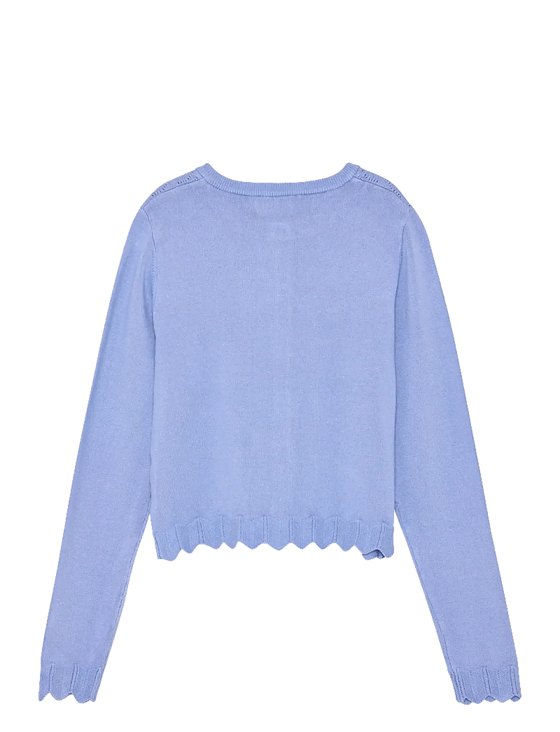 Creamie - Cardigan Pointelle - koftor - blue lustre - 1