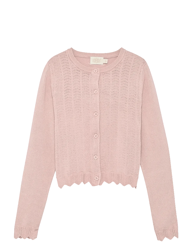 Creamie - Cardigan Pointelle - cardigans - rose smoke - 0