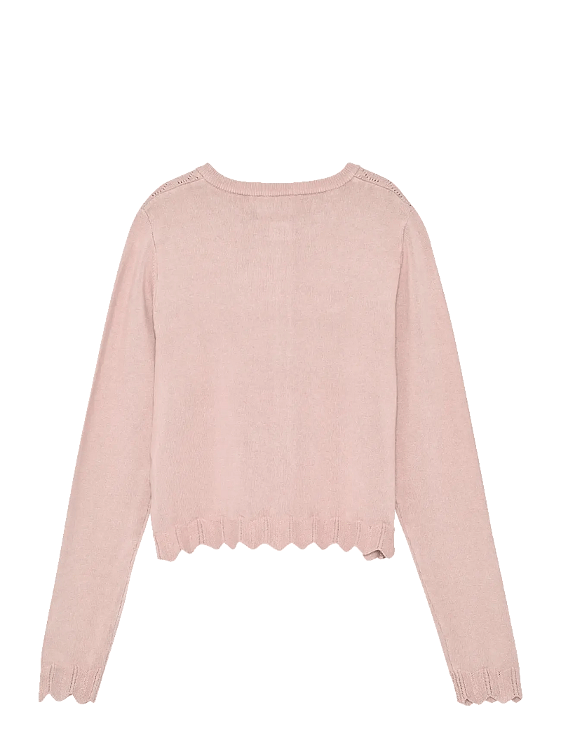 Creamie - Cardigan Pointelle - cardigans - rose smoke - 1