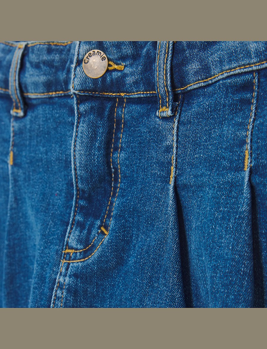 Creamie - Skirt Denim - farkkuhameet - blue denim - 4