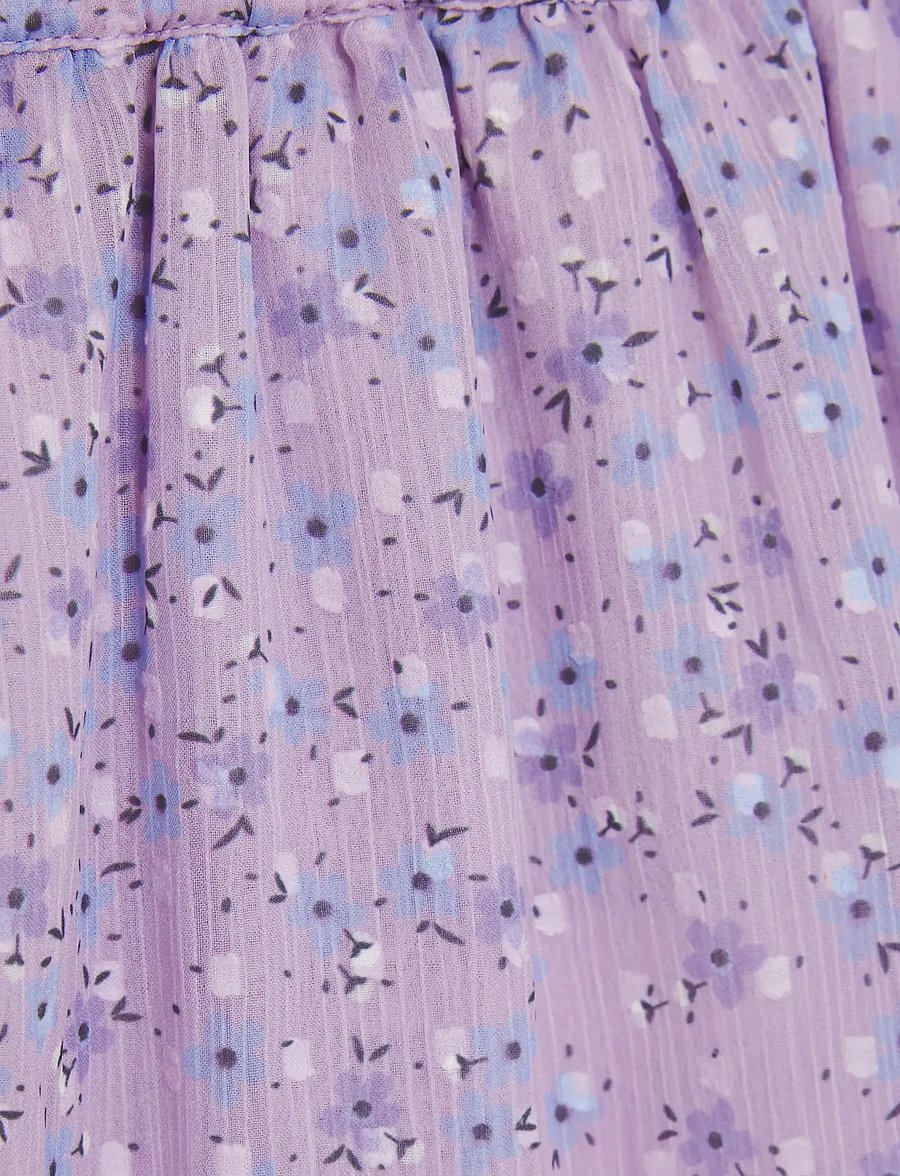 Creamie - Skirt Flower Dobby - midiseelikud - lavender frost - 4