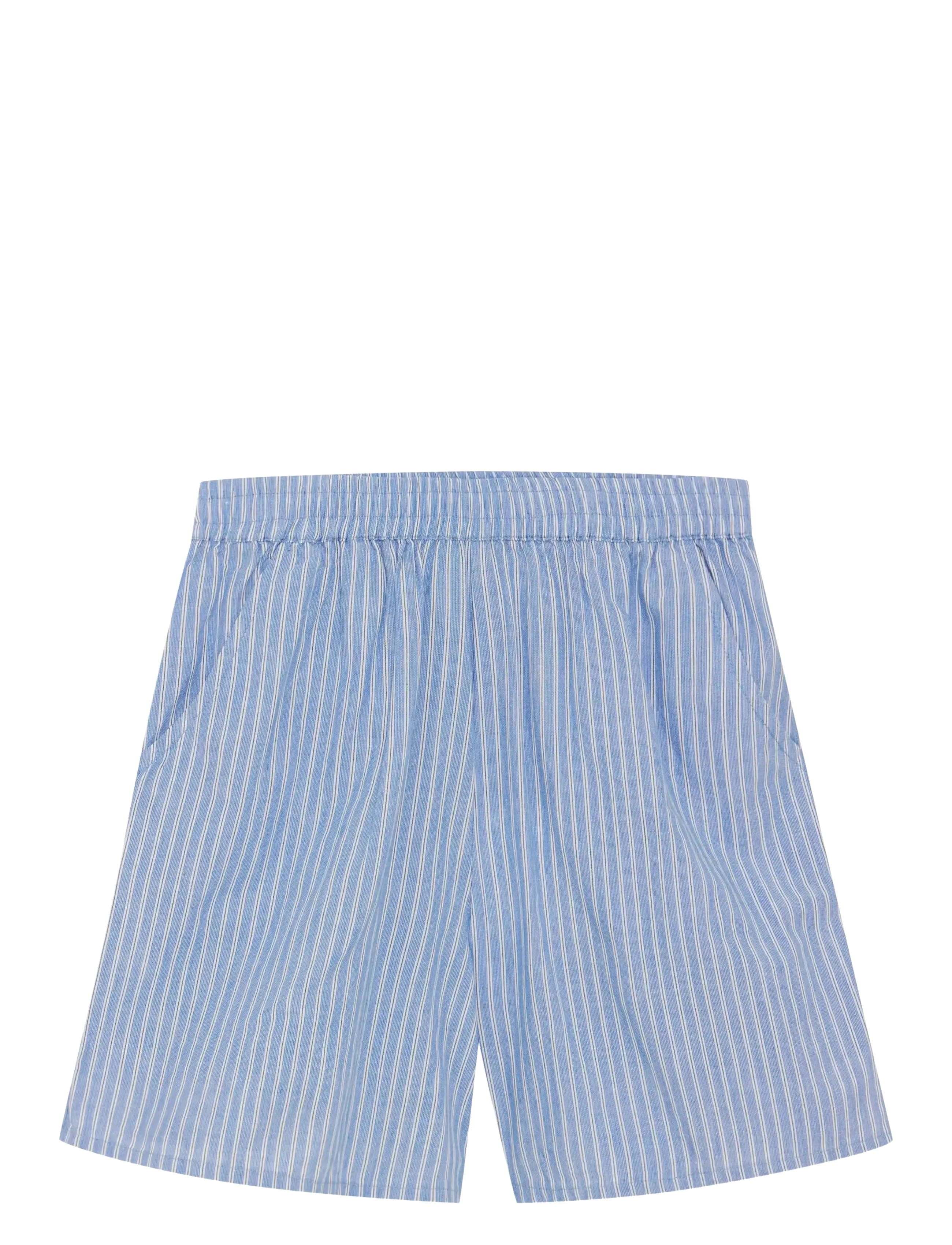 Creamie Shorts Woven Stripe, 116, Blue, Shorts > Afslappede Shorts, Børn