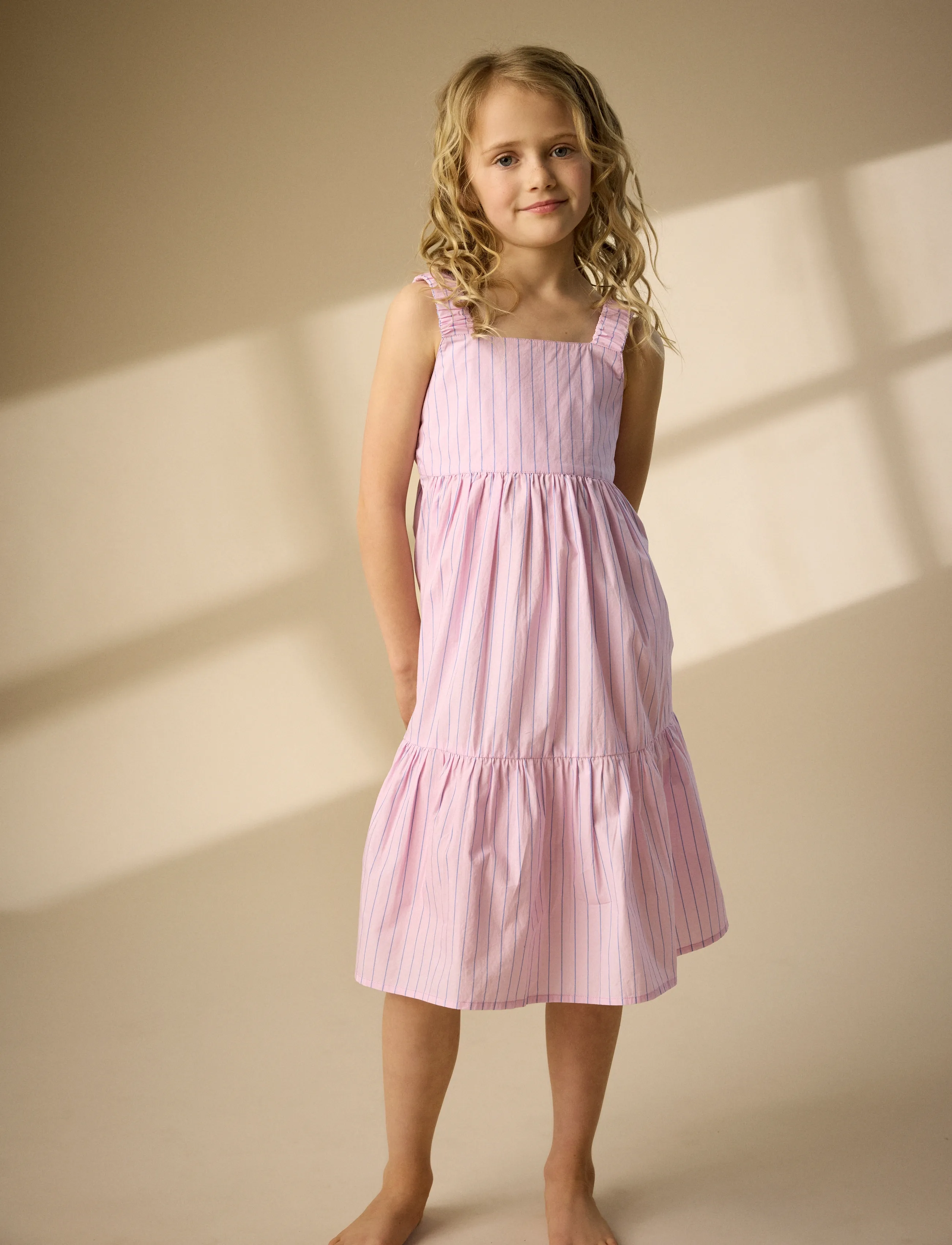 Creamie Dress Poplin, 110, Casual Dresses, Rosa - Sleeveless Kinder