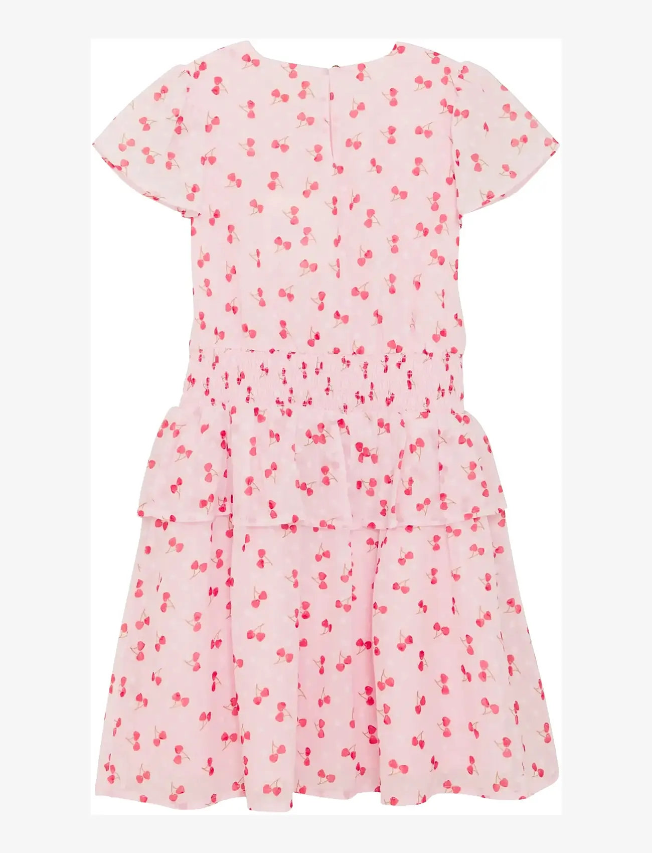 Creamie - Dress Crepe Dobby - short-sleeved casual dresses - rose pink - 2