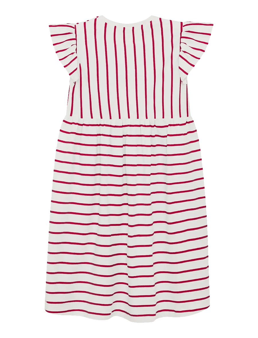 Creamie - Dress SS Stripe - kurzärmelige freizeitkleider - chili red - 2