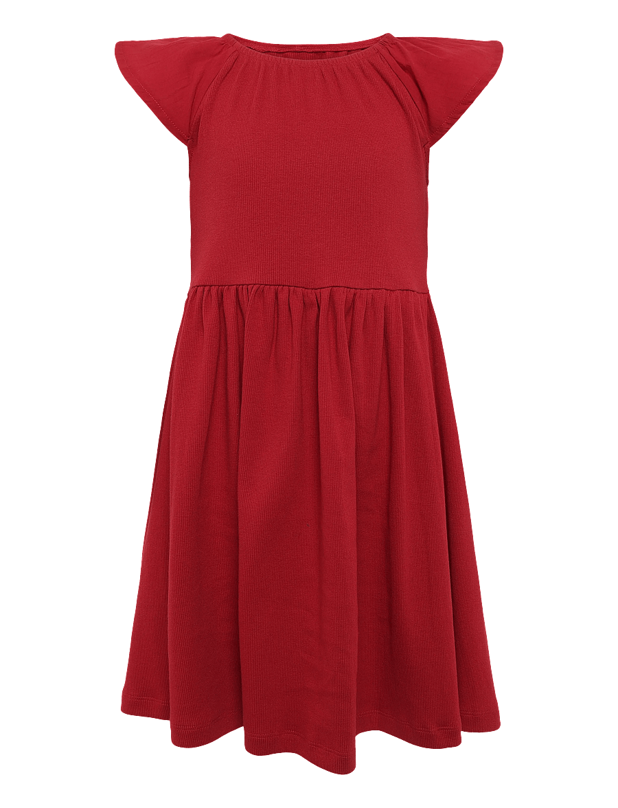 Creamie - Dress Rib - kortärmade vardagsklänningar - chili red - 0