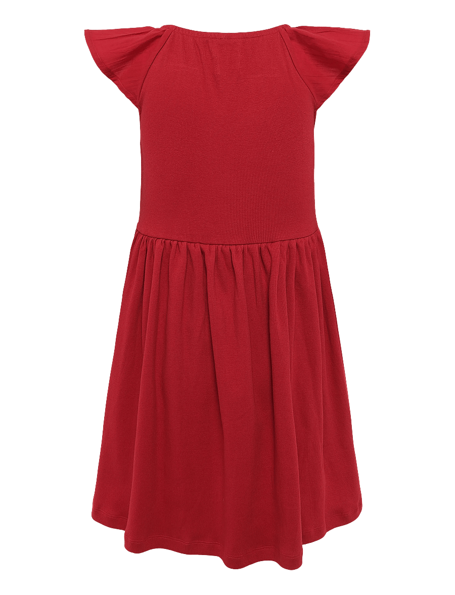 Creamie - Dress Rib - kortärmade vardagsklänningar - chili red - 1