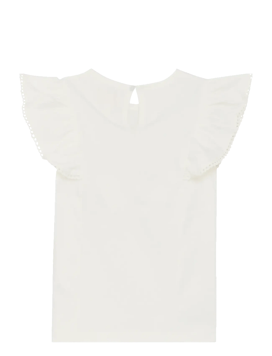 Creamie - Top NS Flounce - kortærmede t-shirts - cloud - 2