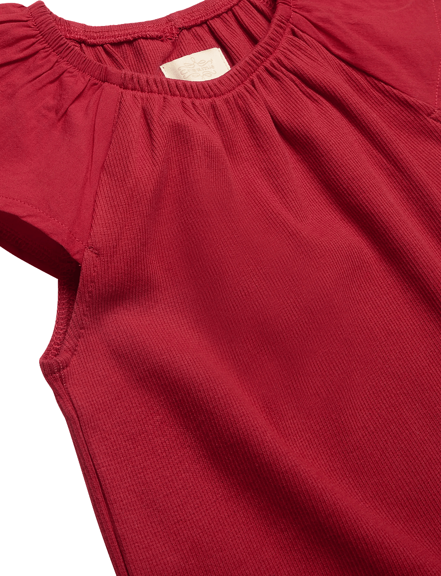 Creamie - Top SS Rib - kurzärmelige - chili red - 2