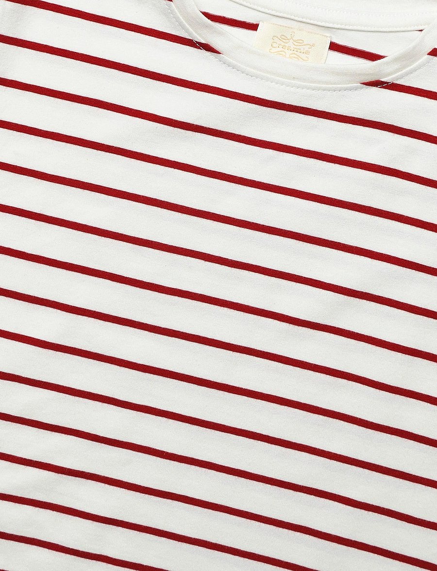 Creamie - T-shirt SS Stripe - kurzärmelige - chili red - 2