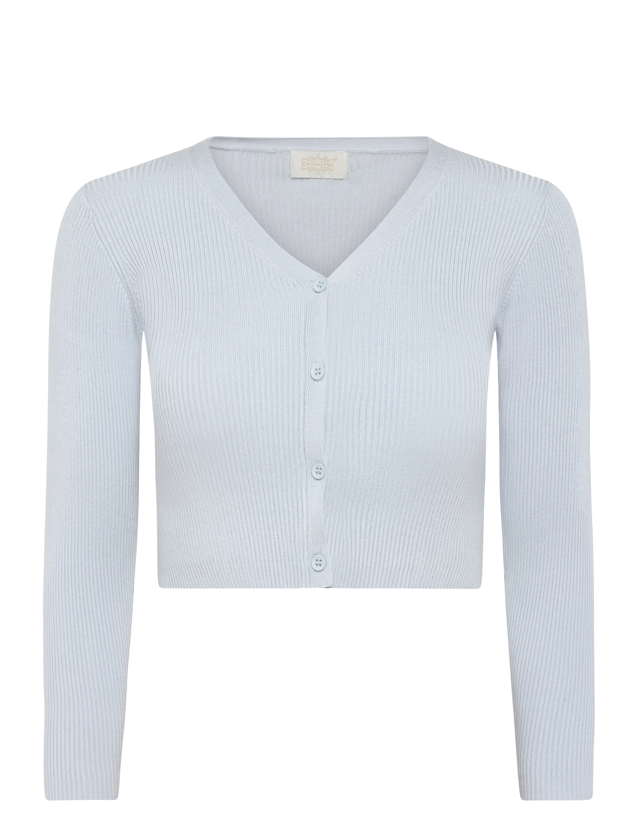Creamie Cardigan Rib, 98, Blue, Strik > Cardigans, Børn