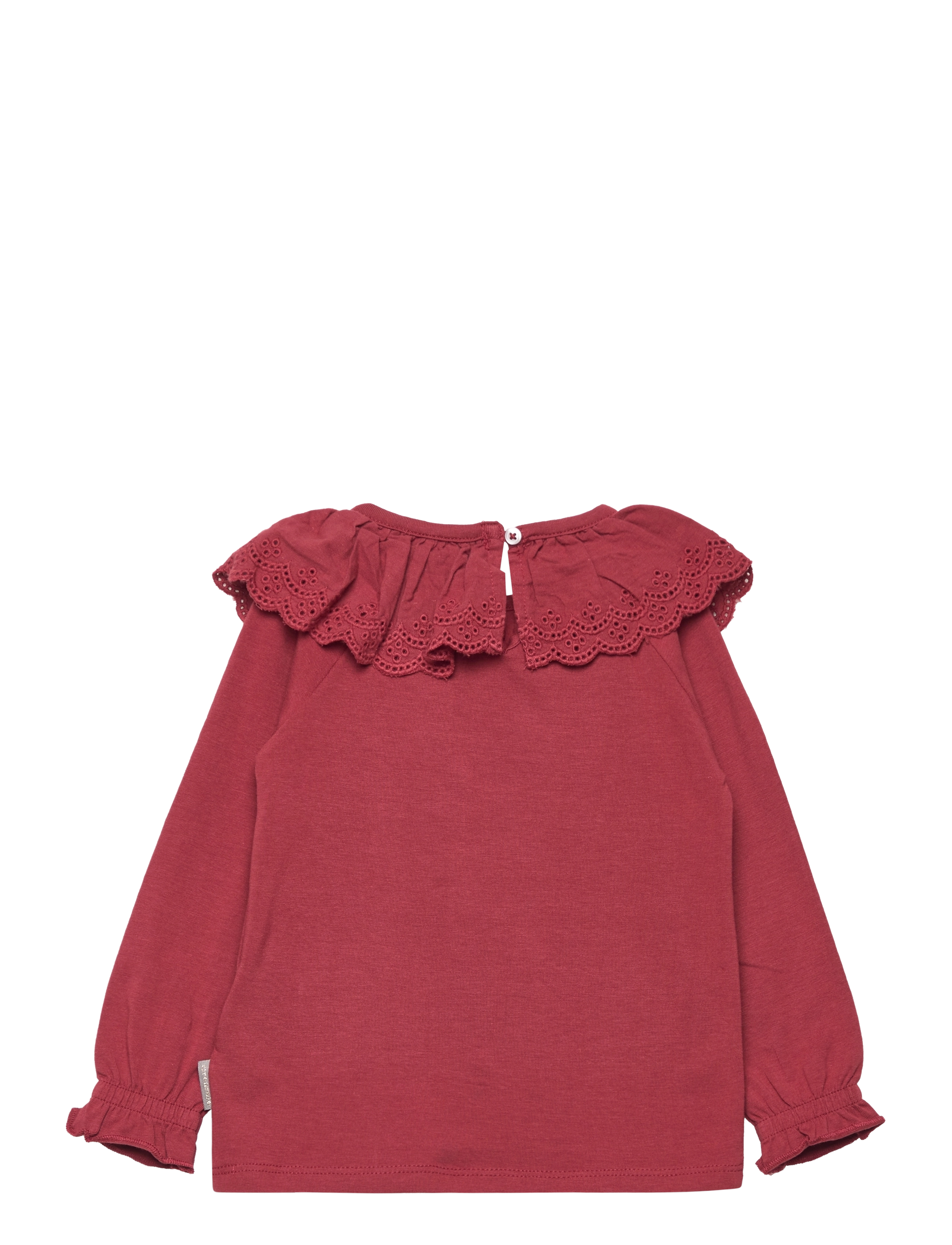 Creamie - T-shirt LS Ruffle - rosewood - 1